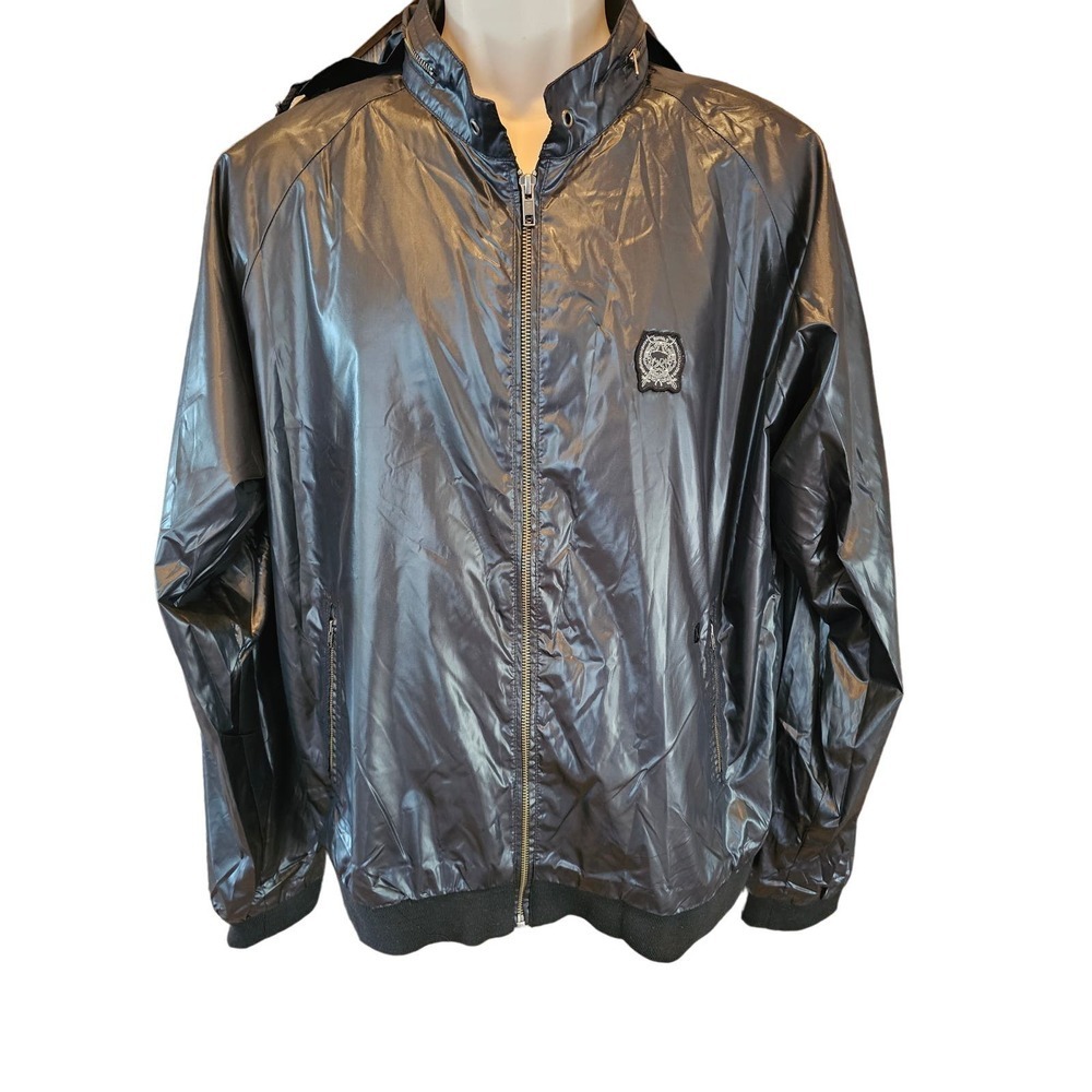 NWT Buffalo David bitton size L large juke grunge goth emo faux leather shiny